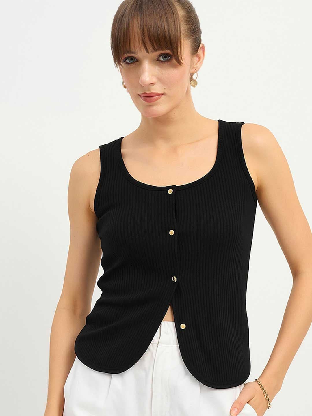SASSAFRAS SASSAFRAS Women Round Neck Fitted Regular Top