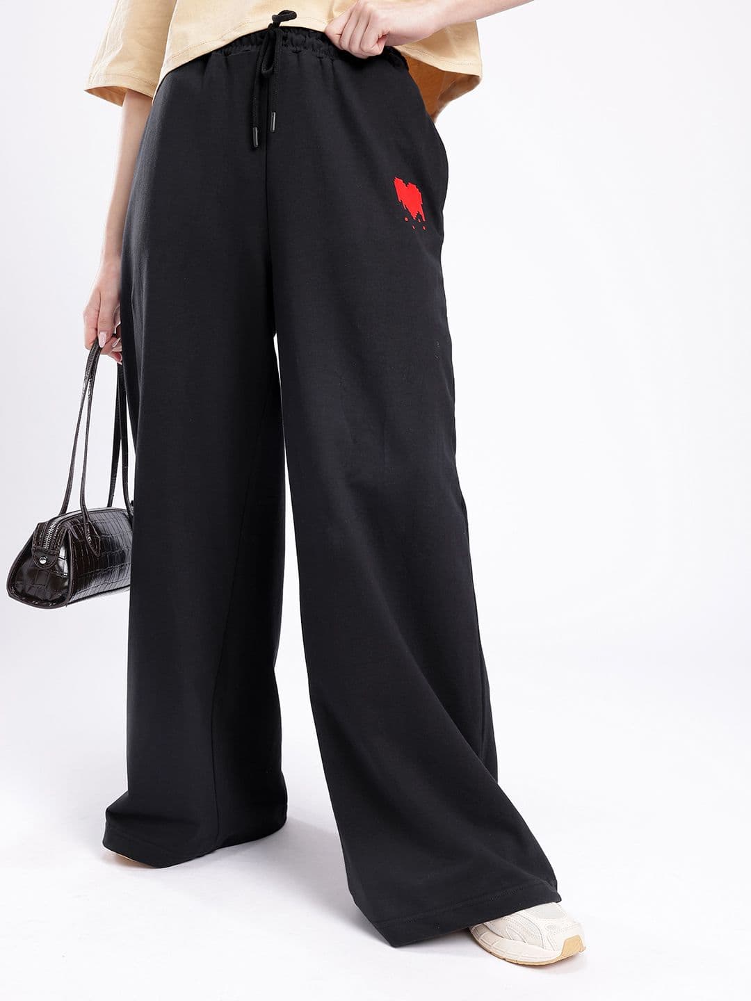 glitchez glitchez Women Printed Cotton Terry Relaxed Fit Track Pants
