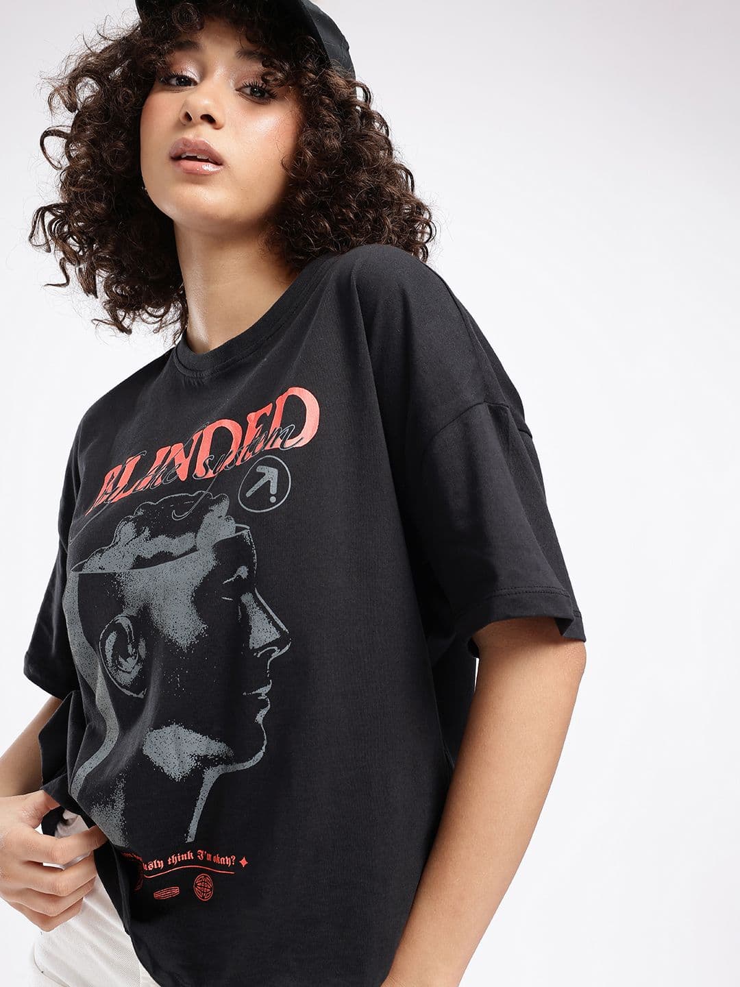 glitchez glitchez Classic Graphic Printed Oversized T-shirt
