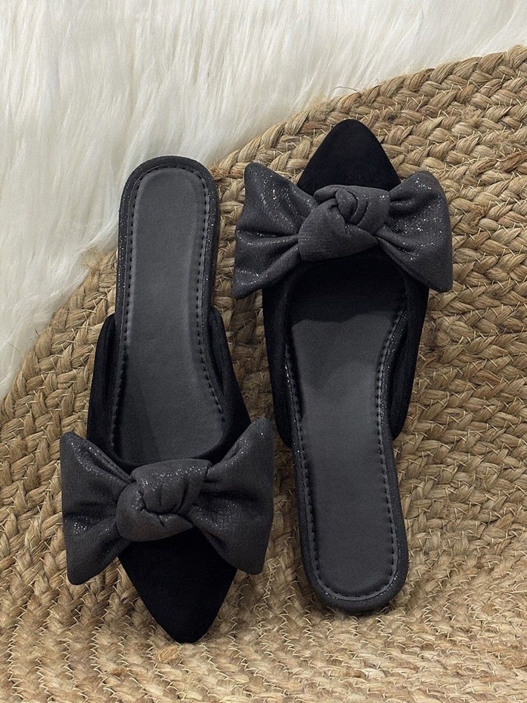 Street Style Store Street Style Store Women Pointed Toe Mules with Bows
