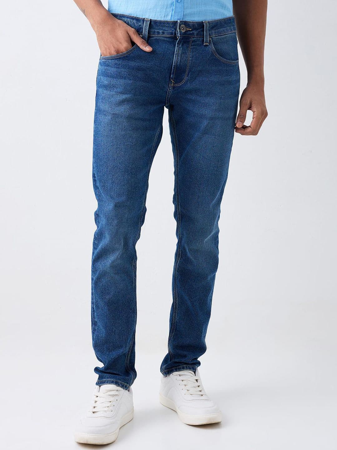 SPYKAR SPYKAR Men Slim Fit Low-Rise Low Distress Light Fade Jeans