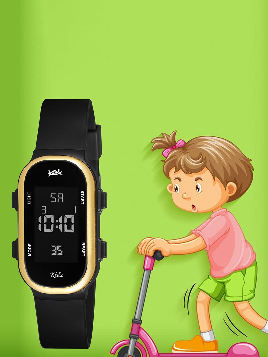 Kool Kidz Kool Kidz Kids Square Dial & Straps Digital Watches Watch KK 284 BK
