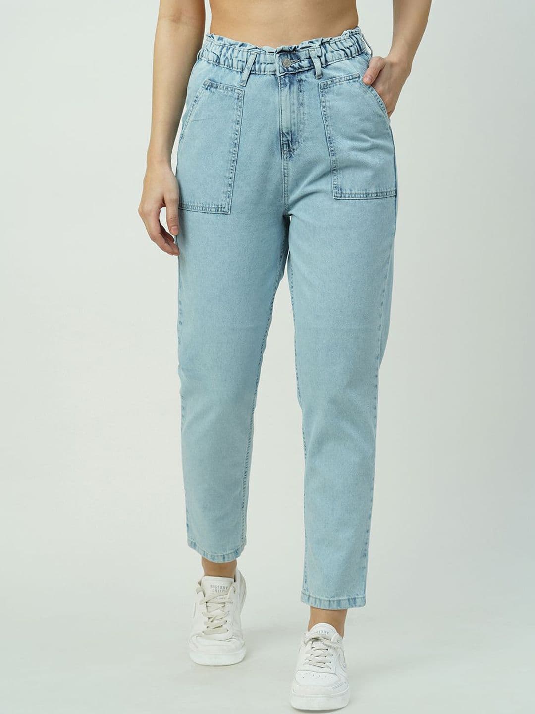 Kraus Jeans Kraus Jeans Women Cotton High-Rise Light Fade Jeans