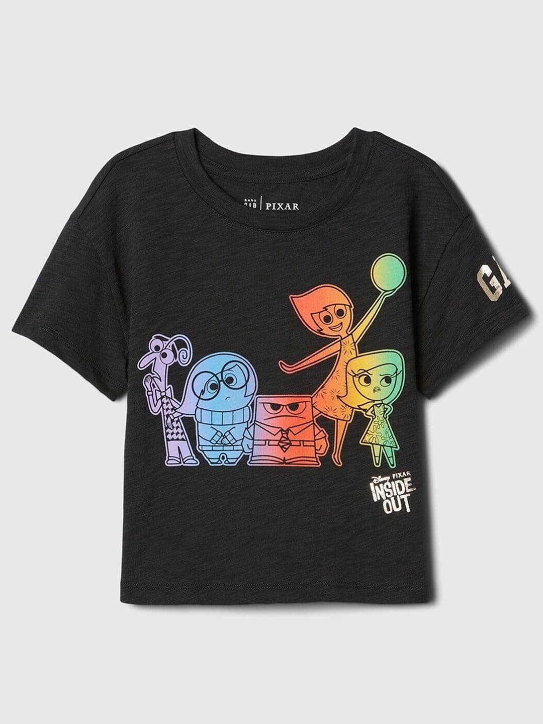 Girls Printed T-shirt GAP Girls Disney Inside Out Printed Drop-Shoulder Sleeves Pure Cotton T-shirt
