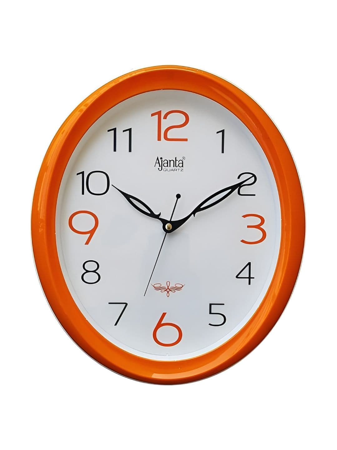 Ajanta Ajanta Orange & White Analogue Wall Clock