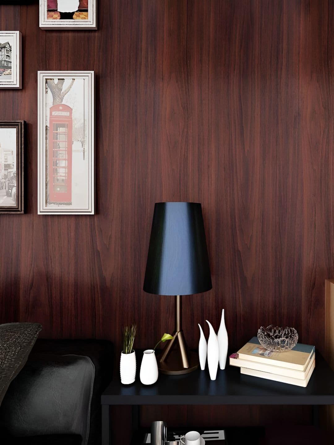 INDIAN ROYALS INDIAN ROYALS Brown Wooden Grain Peel & Stick Waterproof Self-Adhesive Wallpaper
