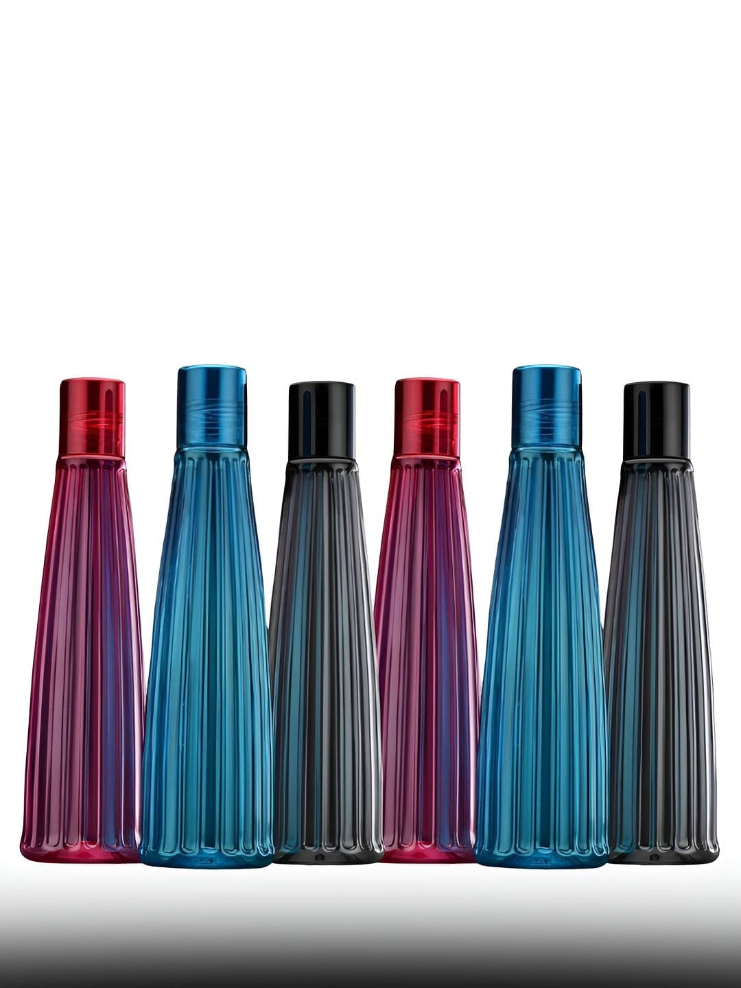 Aura Aura Set of 6 Multicolor Airtight Plastic Water Bottle 1000 ml