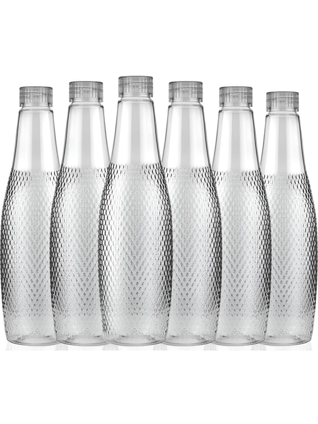 Aura Aura Set of 6 Transparent Airtight Plastic Water Bottle 1000 ml