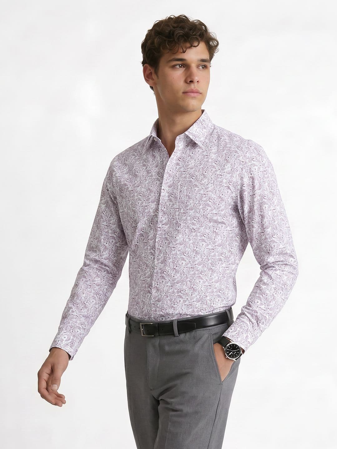 Peter England Peter England Men Snug Slim Fit Printed Formal Shirt