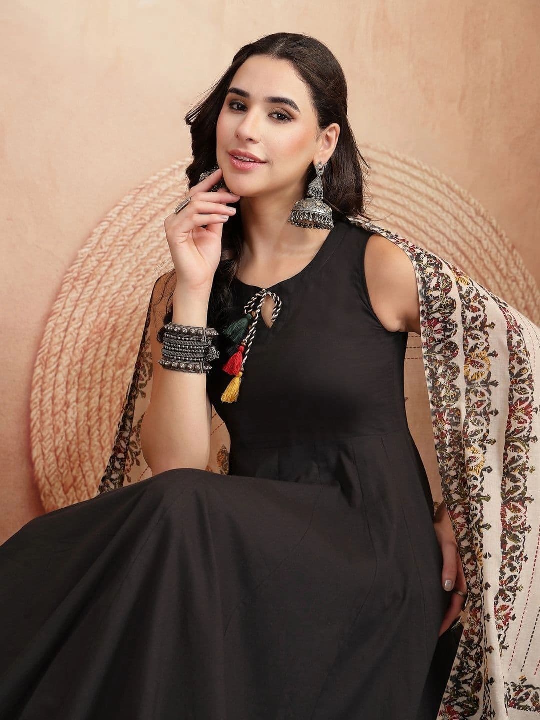Women Kurta Set KIMAYRA Women Ethnic Motifs Regular Pure Cotton Kurta with Trousers & With Dupatta