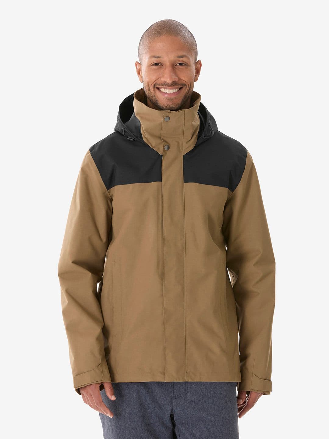 Water Resistant Padded Jacket Decathlon Men Colourblocked Water Resistant Padded Jacket