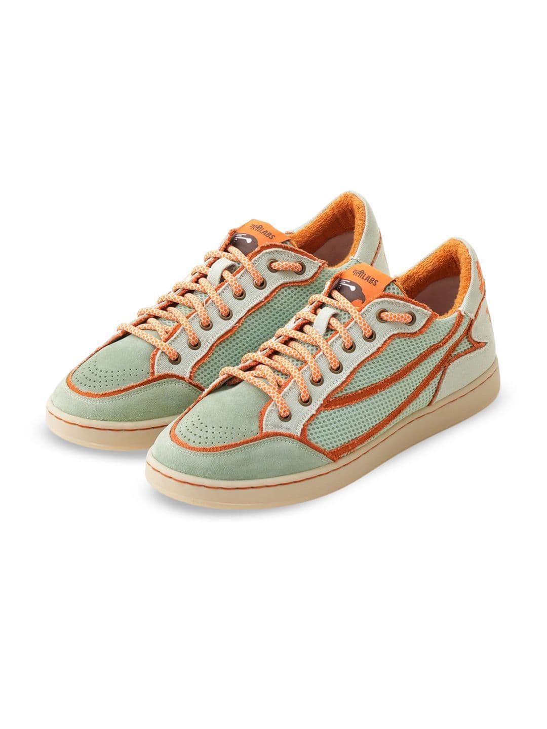 Men Textured Lace Ups Sneakers GULLY LABS Men Suede Firozi Green Casual Sneakers