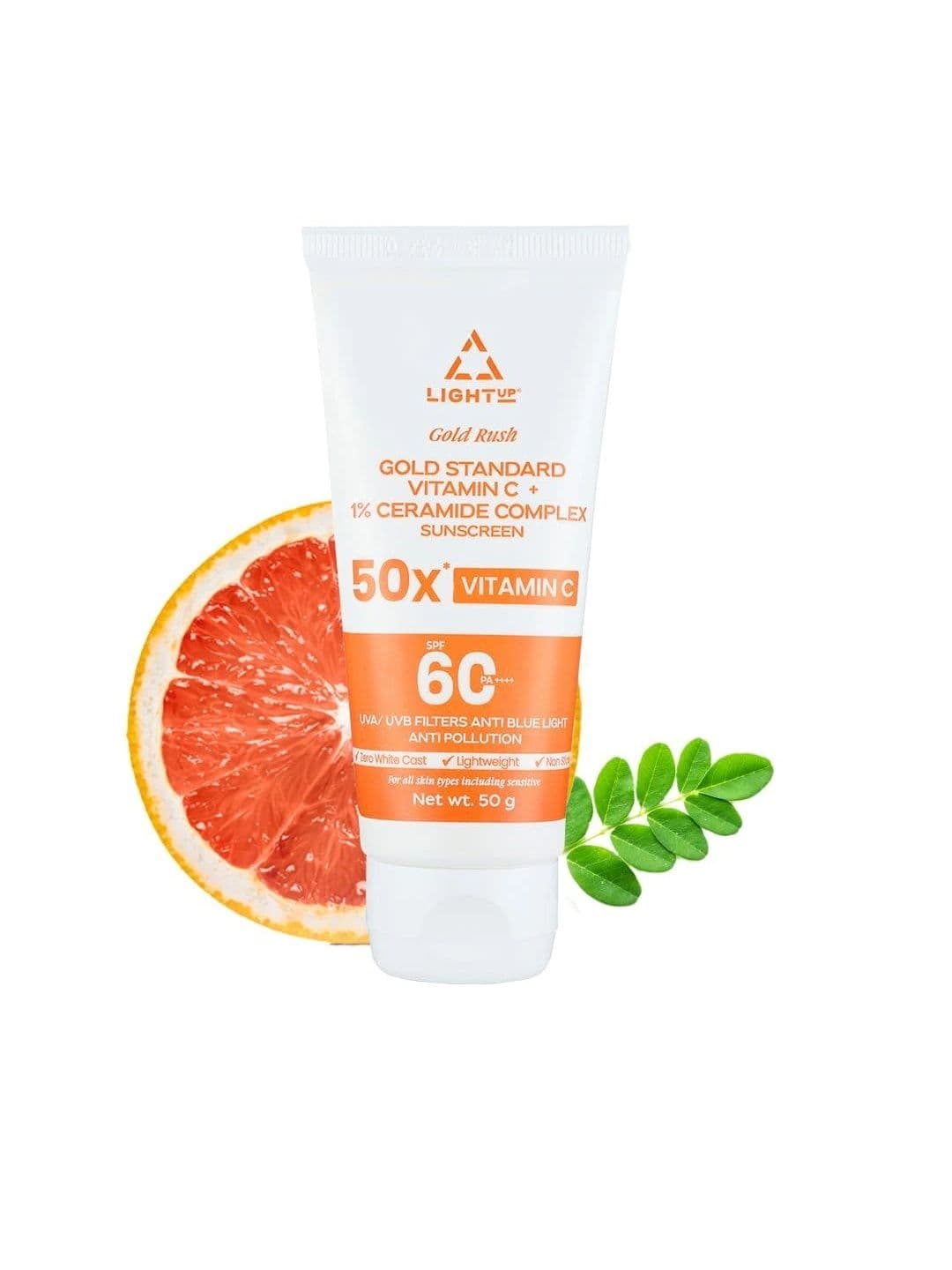 LIGHT UP LIGHT UP Gold Standard Vitamin C + 1% Ceramide Complex Sunscreen Spf 60 Pa ++++ - 50 g
