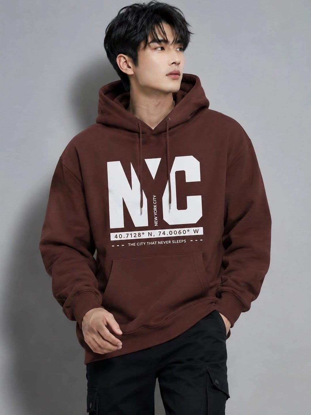 Mast & Harbour Mast & Harbour Men Printed Hooded Sweatshirt