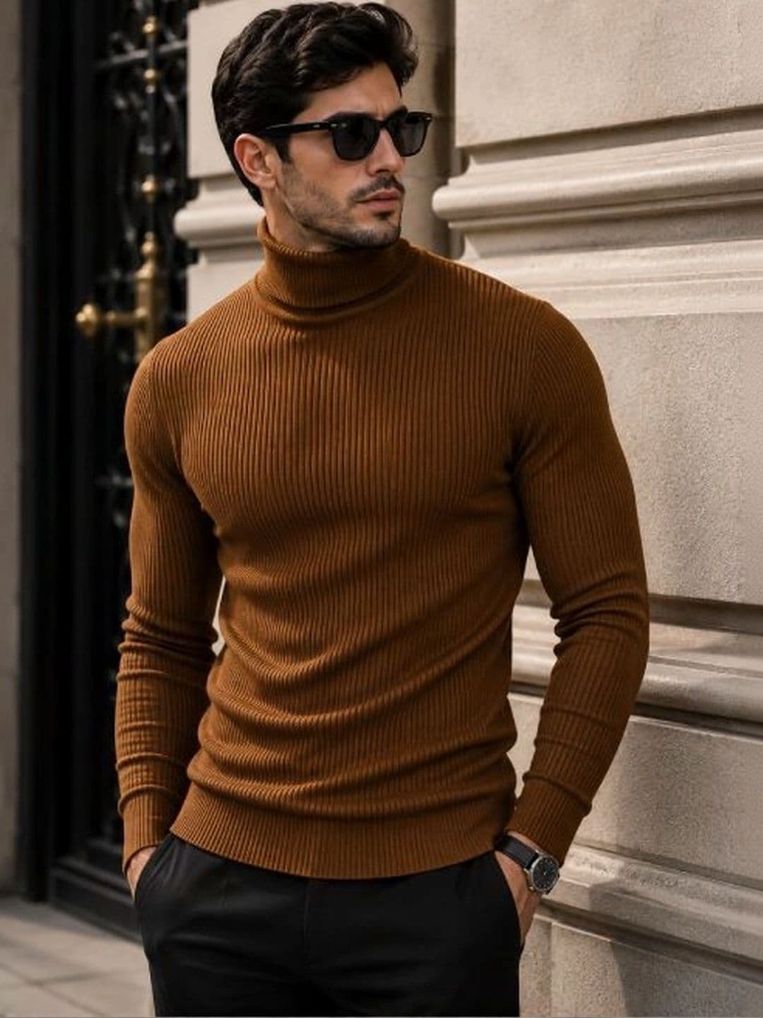 Badlook Badlook Men Ribbed Woollen Pullover