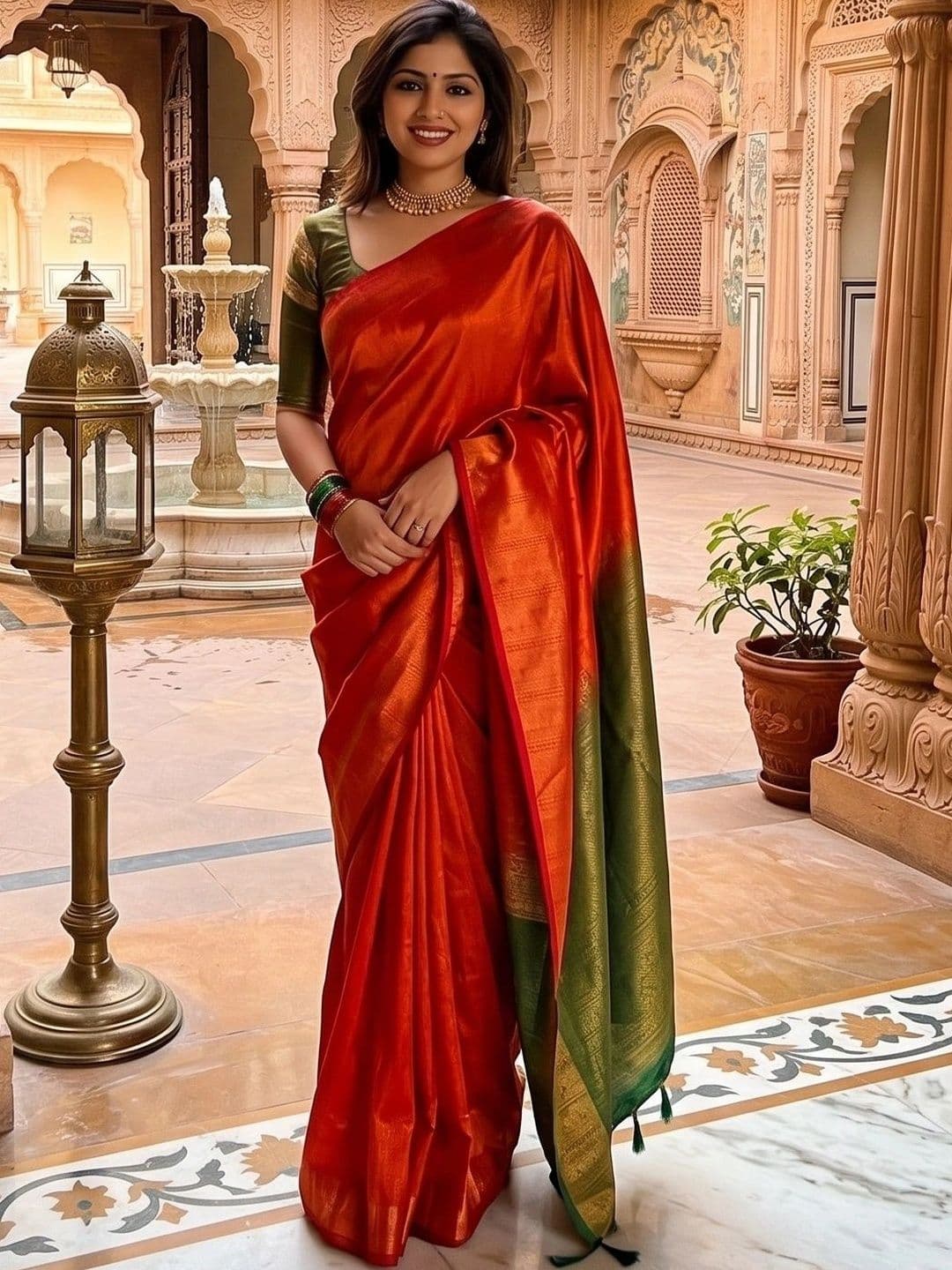 ZARA STAR ZARA STAR Women Woven Design Zari Banarasi Saree