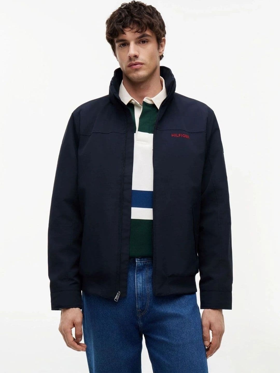 Brand Logo Bomber Jacket Tommy Hilfiger Men Brand Logo Bomber Jacket