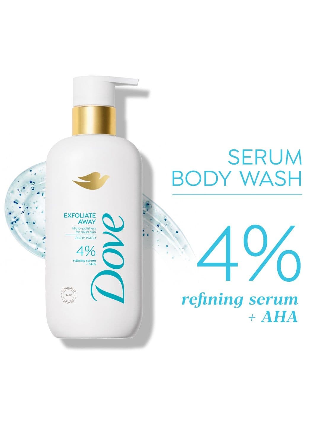 Diva Exfoliate Away Body Wash Dove 4% Refining Serum + AHA Exfoliate Away Serum Body Wash - 300 ml