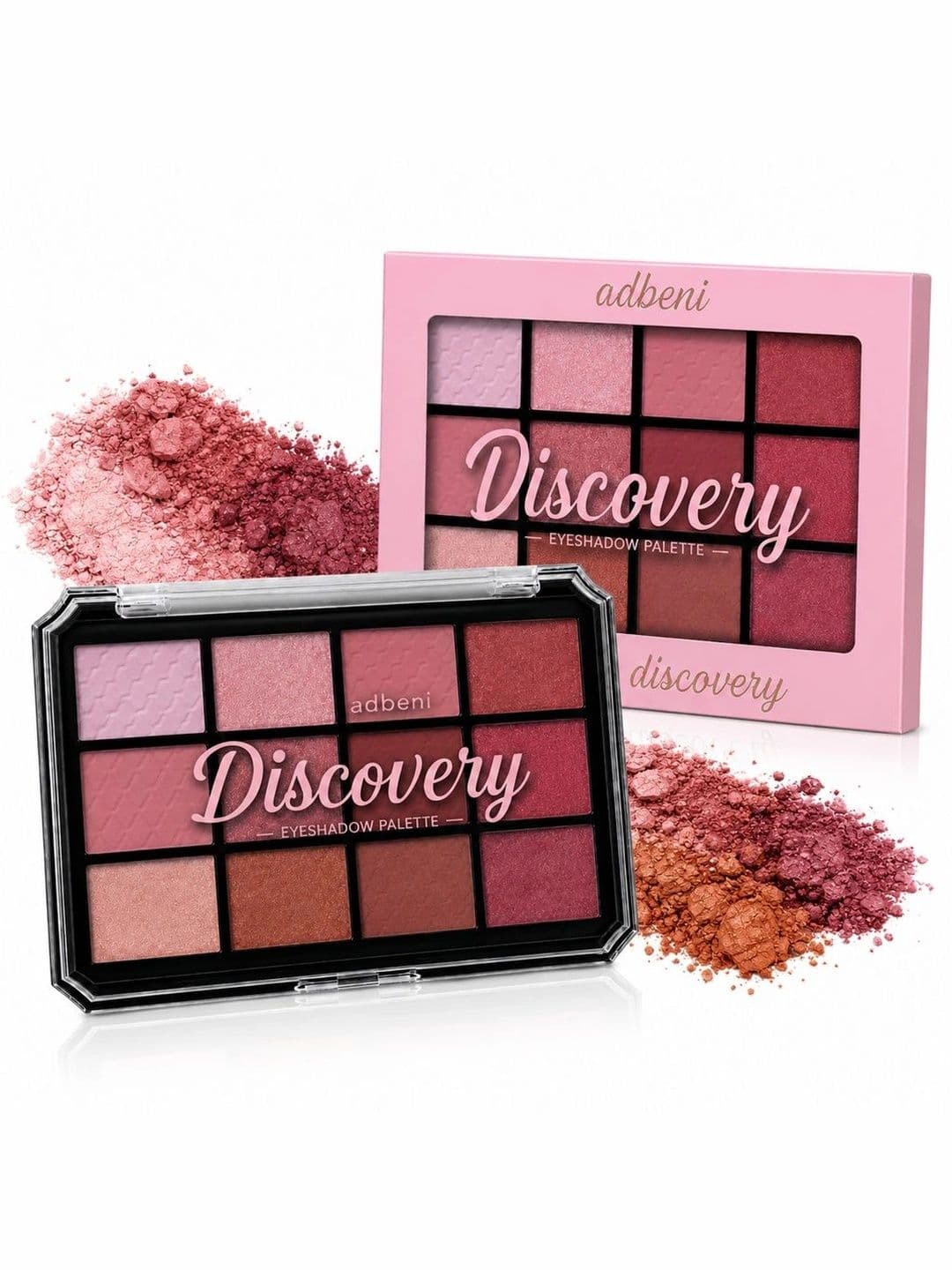 Adbeni Adbeni Women 12 Color Highly Pigmented Discovery Eyeshadow Palette -Rosy
