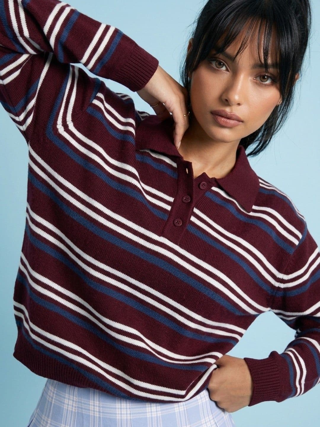 SPORT STREET by glitchez SPORT STREET by glitchez Striped Knitted Pullover