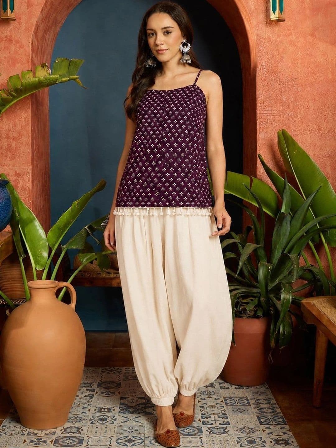 Printed Co-Ords Stylum Cotton Printed Top with Joggers