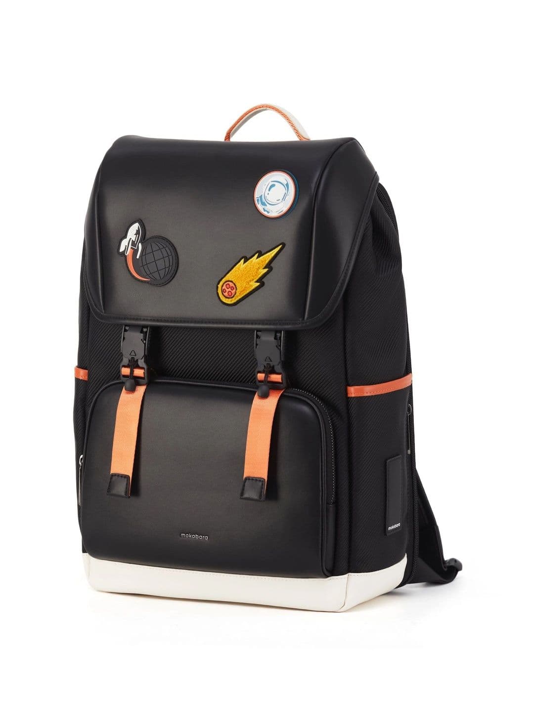 Structured Vegan Leather Backpack MOKOBARA The Dodge Structured Nylon and Vegan Leather Backpack
