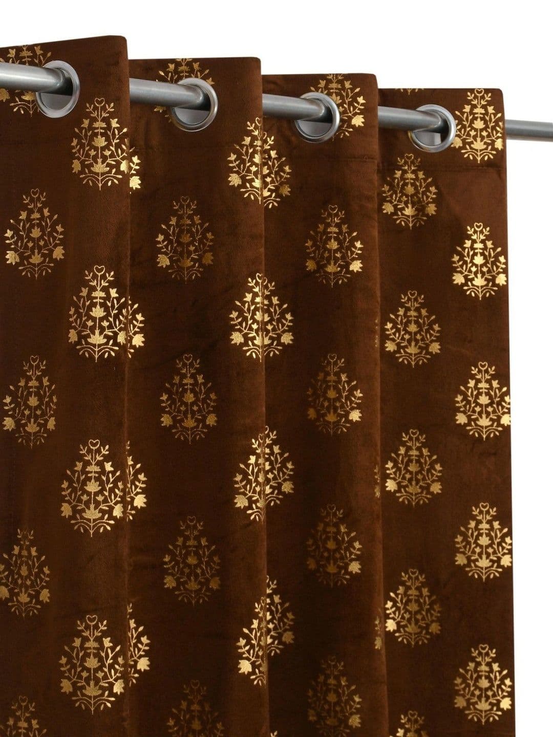GEET CREATIONS GEET CREATIONS Brown Set of 2 Ethnic Motifs Room Darkening Door Curtain