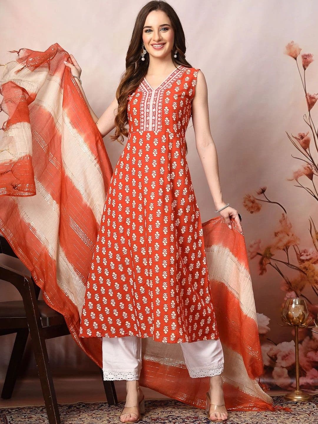 Ethnic Motifs Printed Kurta Stylum Women Ethnic Motifs Printed Thread Work Indie Prints Kurta