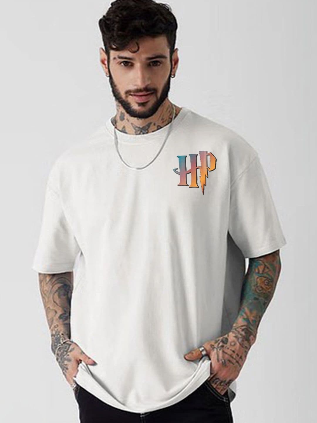 Moda rapido X TOGS & TERRE Moda rapido X TOGS & TERRE Men Cotton Printed Drop-Shoulder Sleeves T-shirt