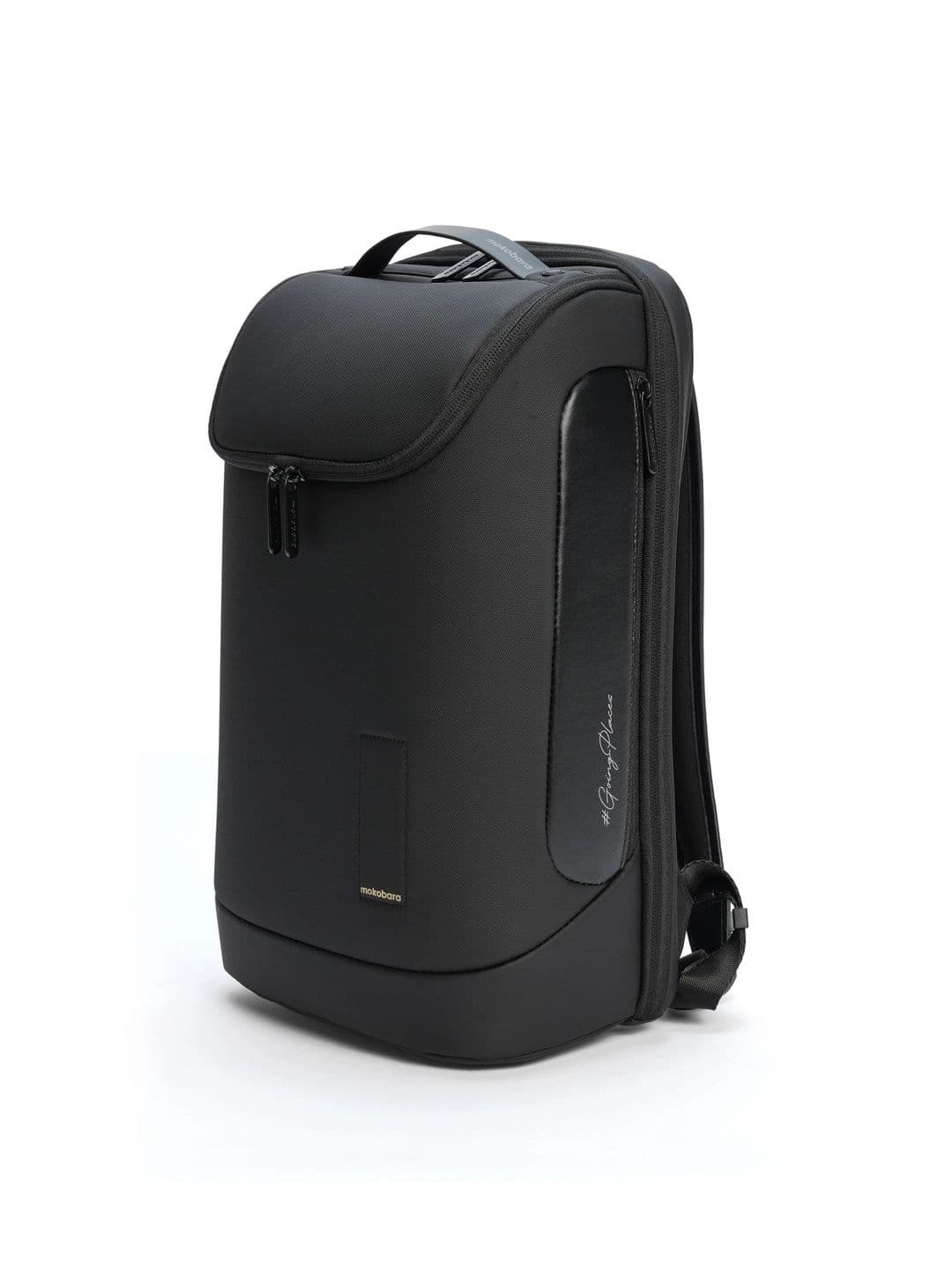 Structured Vegan Leather Backpack MOKOBARA The Transit - 20L Structured Polyester and Vegan Leather Backpack