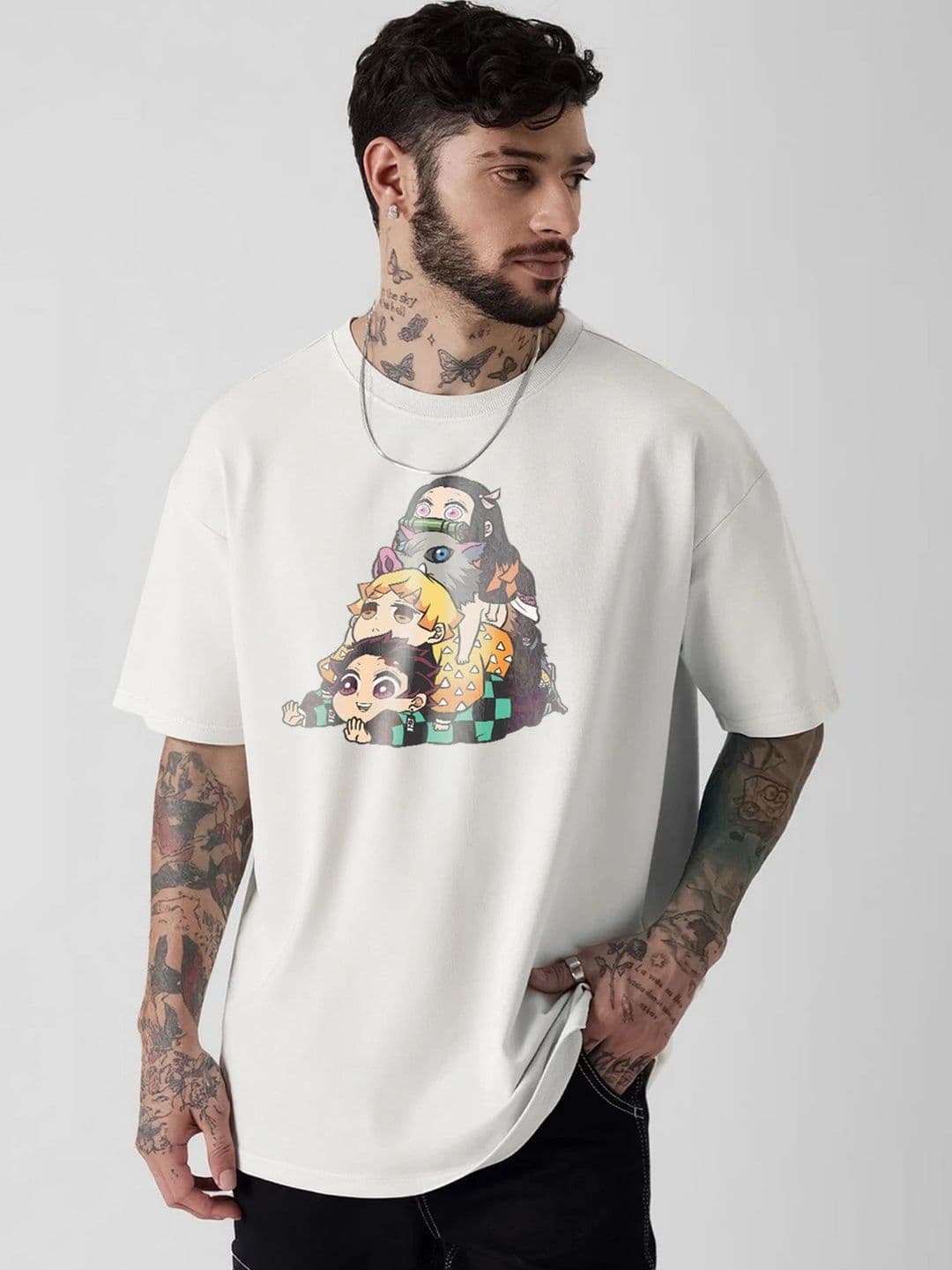 Moda rapido X TOGS & TERRE Moda rapido X TOGS & TERRE Men Printed Drop-Shoulder Sleeves Organic Cotton Blend T-shirt