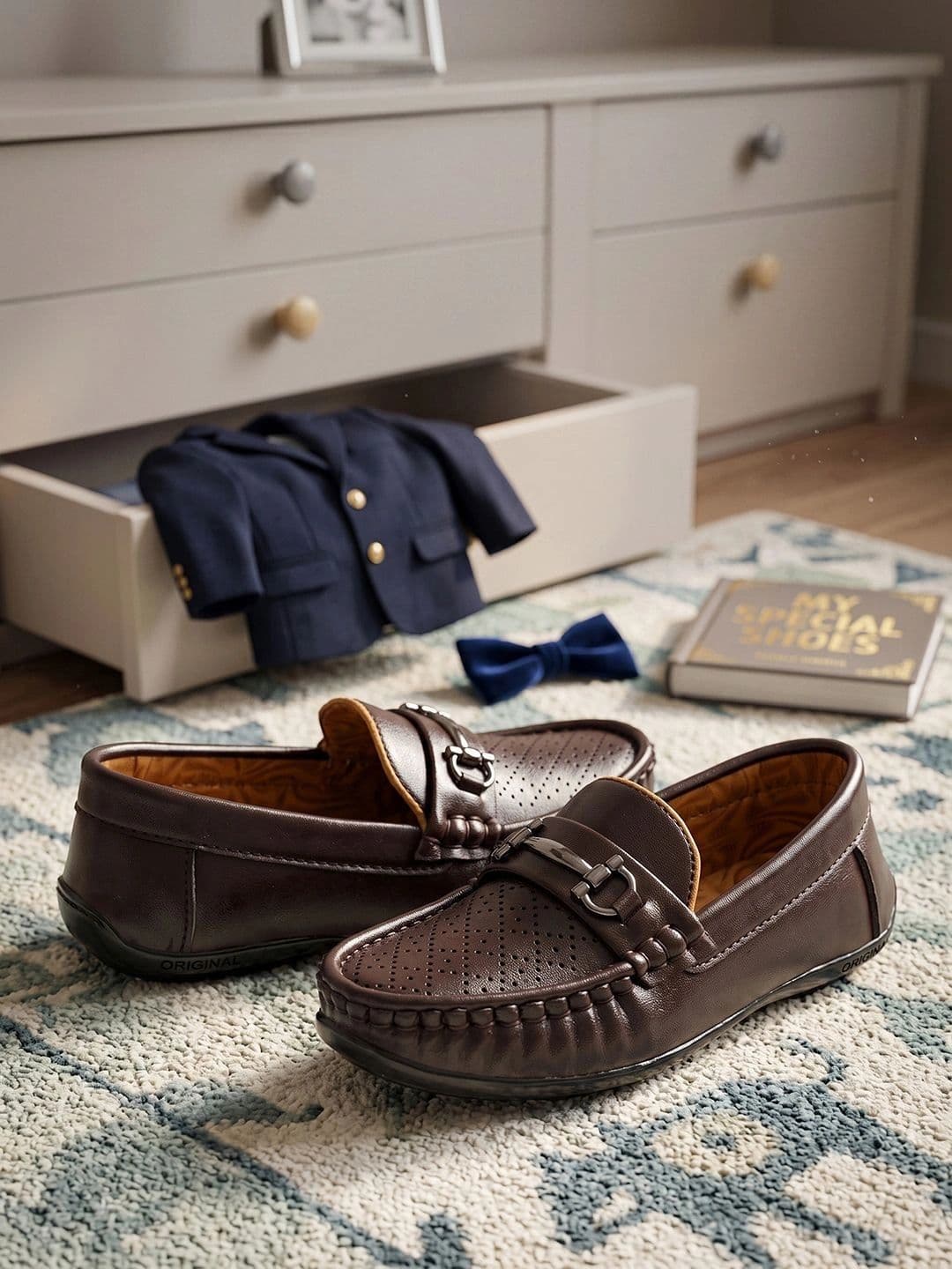SHOESFORJUNIORS SHOESFORJUNIORS Boys Perforations Loafers