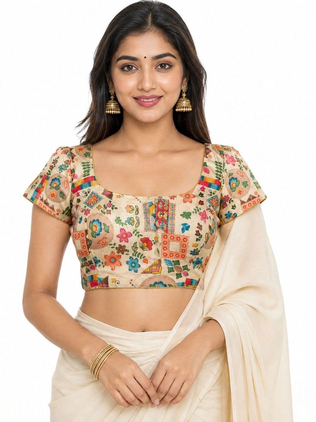 House of Women House of Women Cotton Printed Saree Blouse