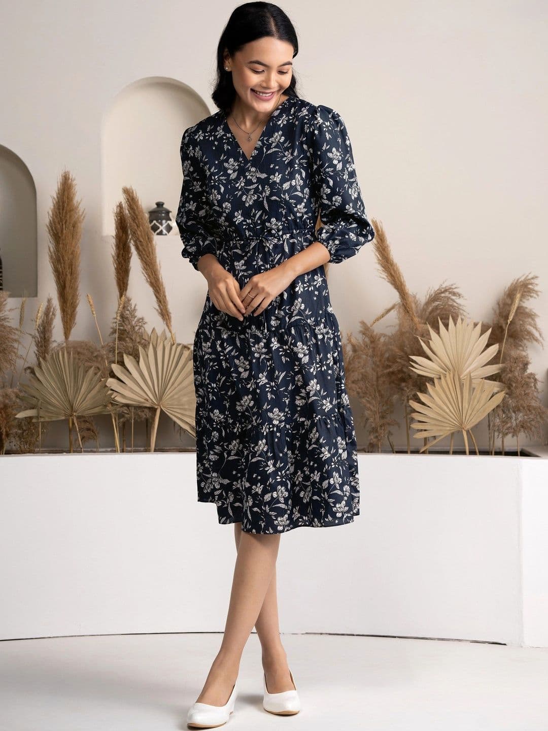 Women Fit & Flare Dress all about you Floral Print Crepe A-Line Dress