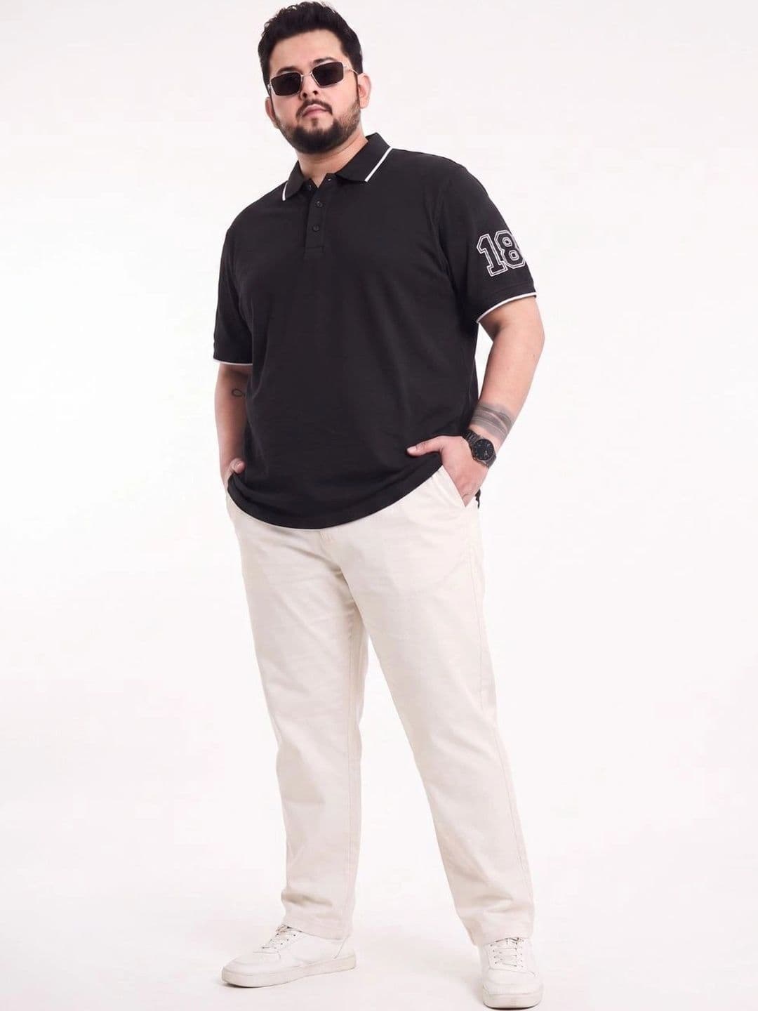 Men Plus Size Cotton Polo Toodle Plus Men Brand Logo Polo Collar T-shirt