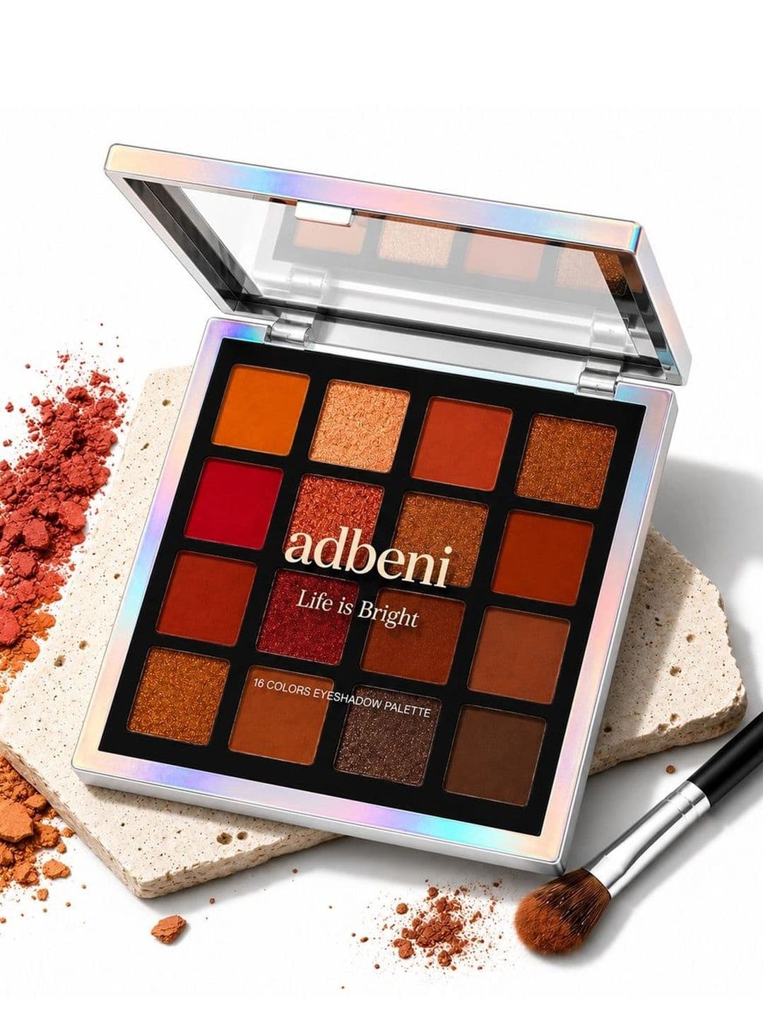 Adbeni Adbeni 16 Colors Matte & Shimmer Eyeshadow Palette -Rustic Glow 02