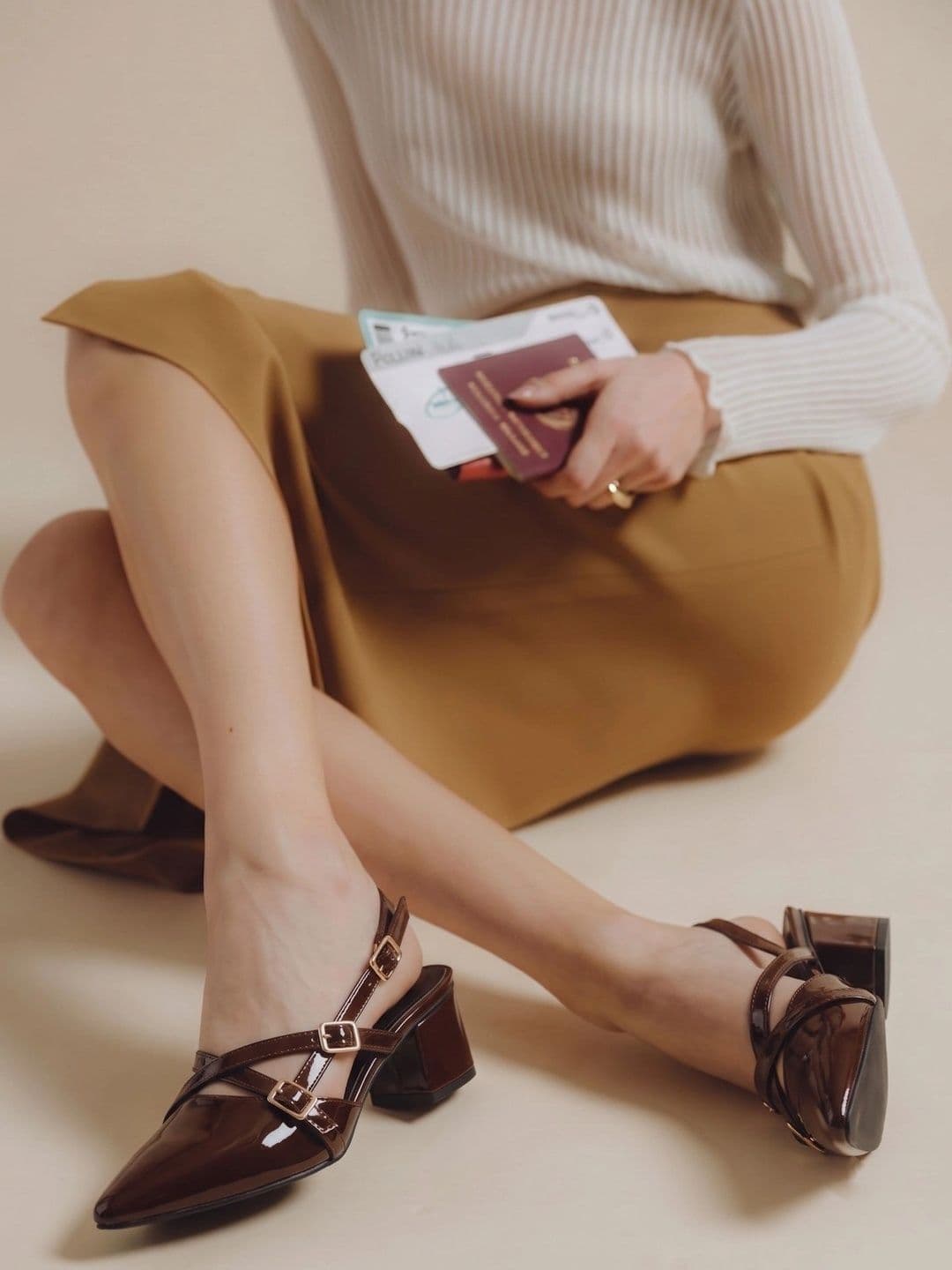 Austine Austine Block Pumps with Buckles