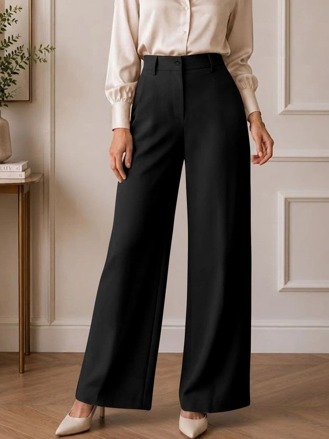 Mast & Harbour Mast & Harbour Women High-Rise Easy Wash Trousers