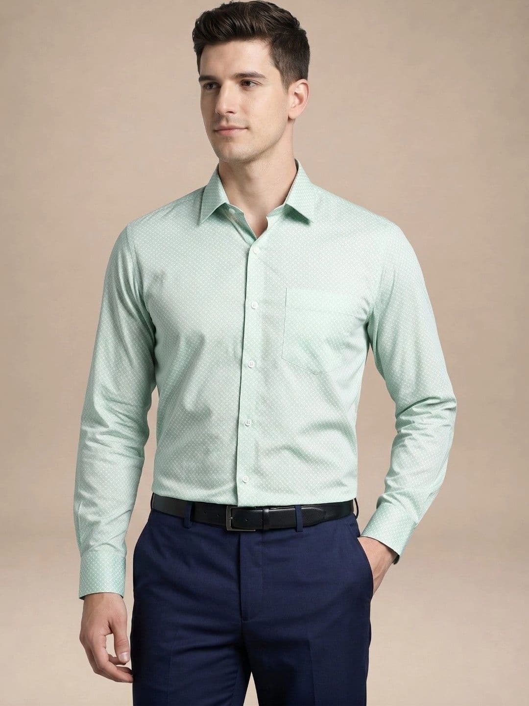 Turtle Turtle Men Standard Printed Formal Shirt