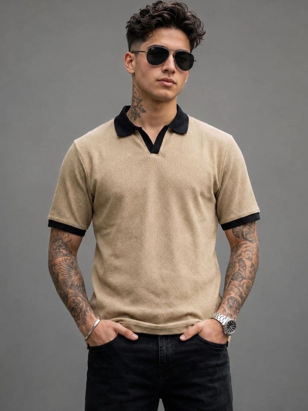 HOODLER HOODLER Men V-Neck T-shirt