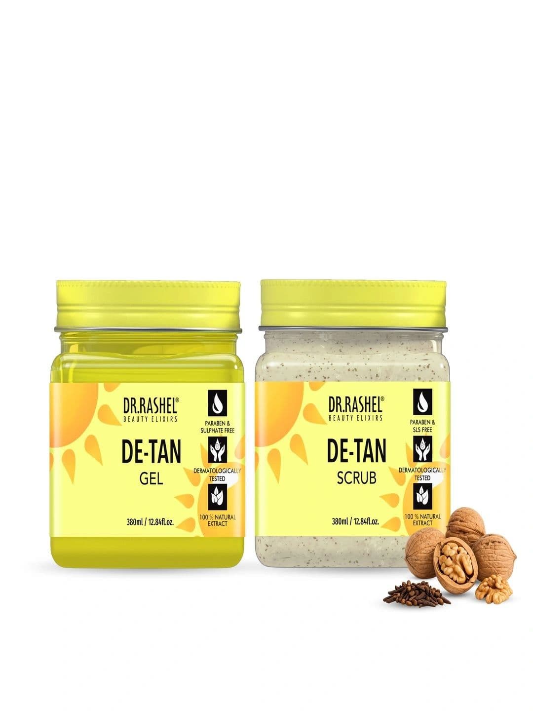 DR.RASHEL DR.RASHEL Set Of 2 De-Tan Gel & Scrub - 380 ml Each