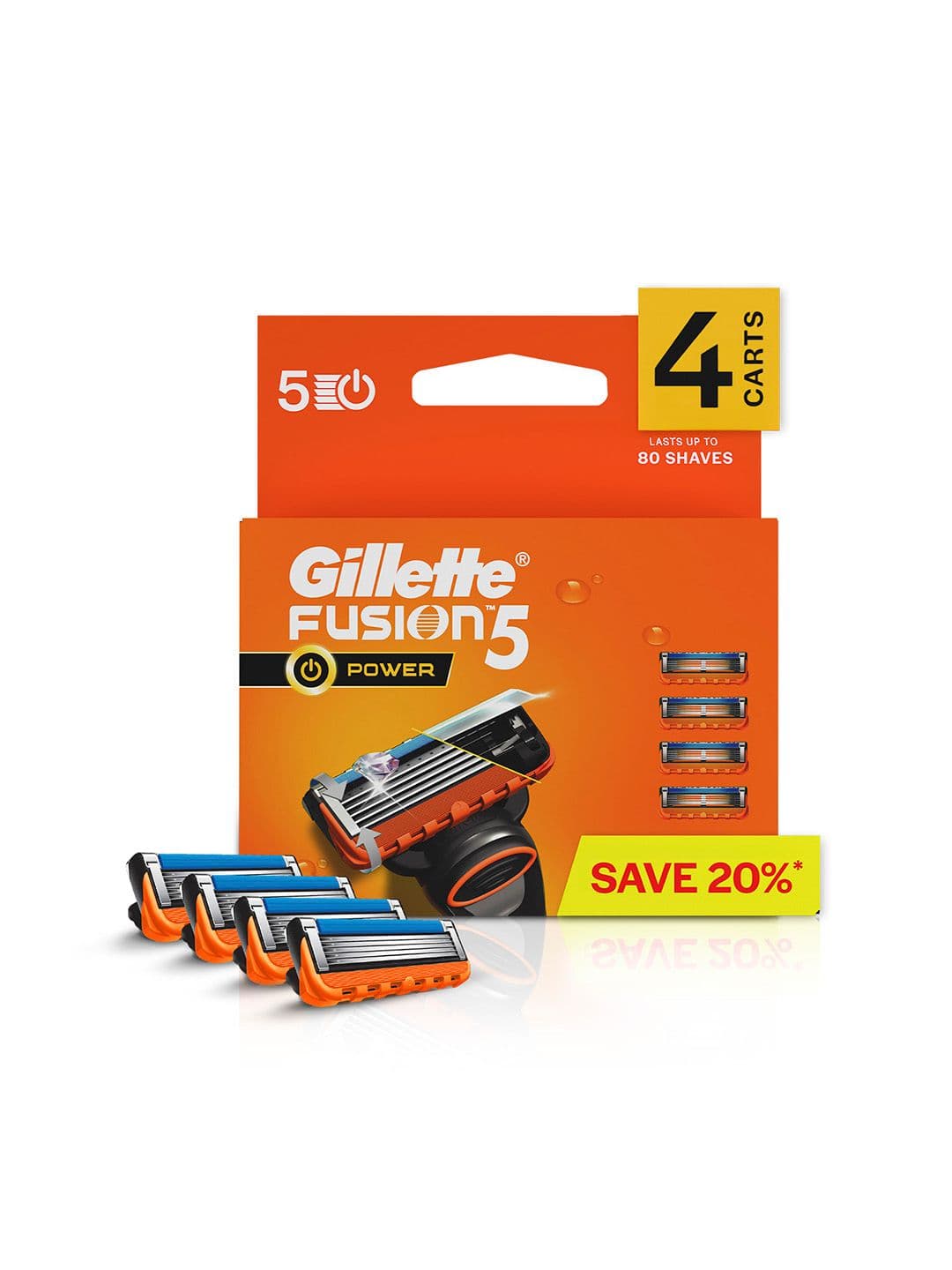 Gillette Gillette Men Set of 4 Fusion Power Shaving Razor Blades