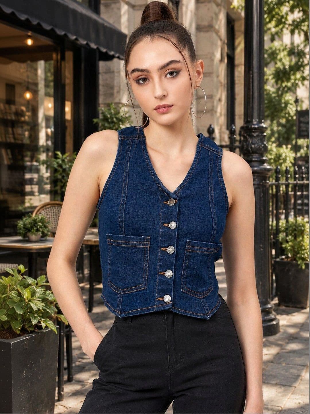 Chemistry Chemistry Denim Crop Top