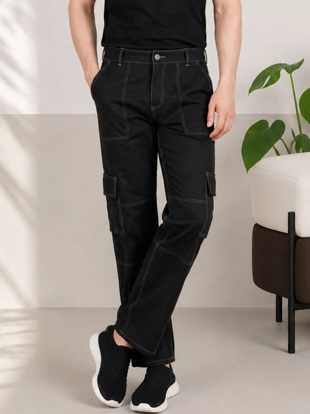 MaverIQ MaverIQ Men Classic Solid Relaxed Trousers
