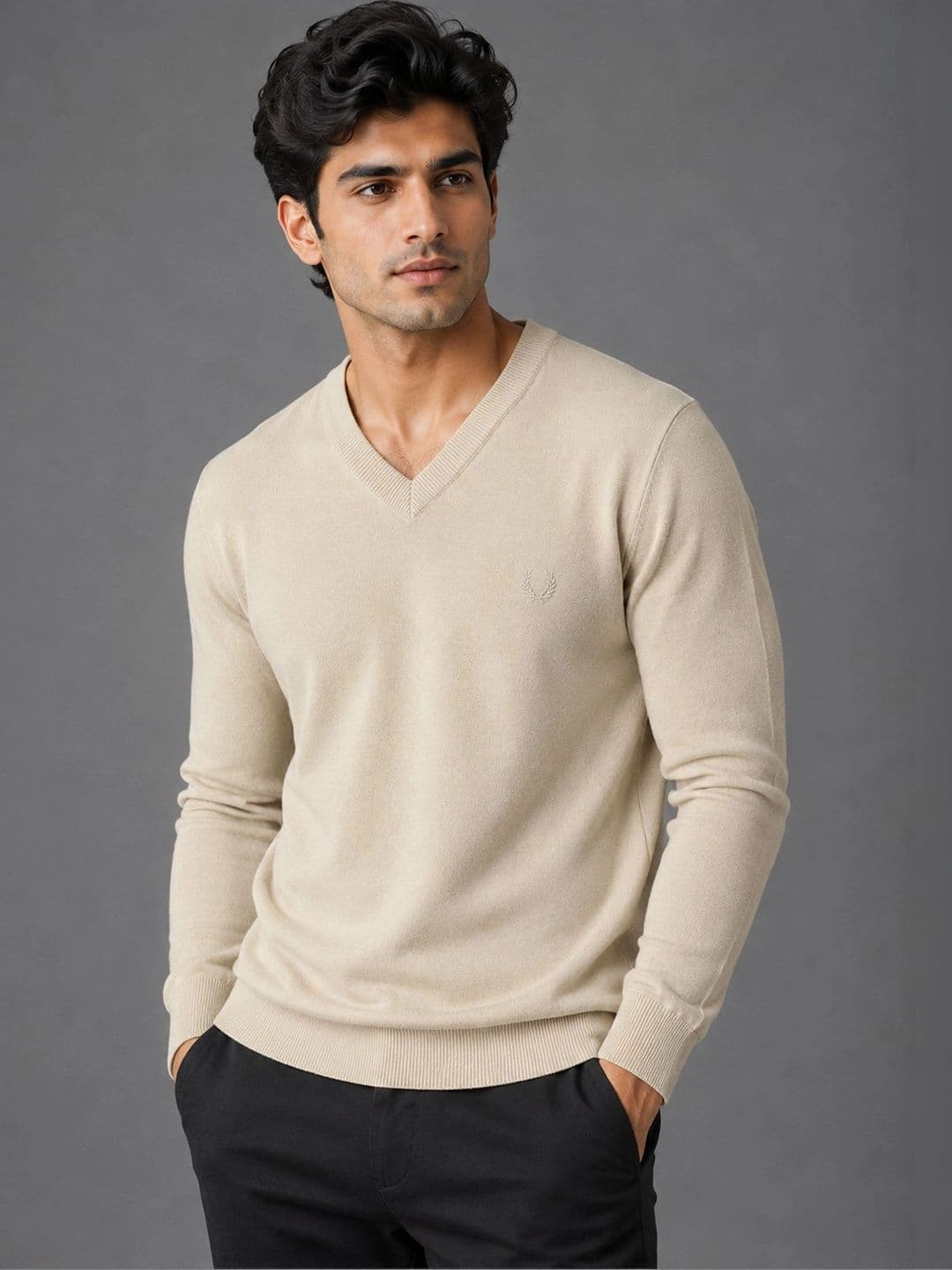 Mast & Harbour Mast & Harbour Men Pullover with Embroidered Detail