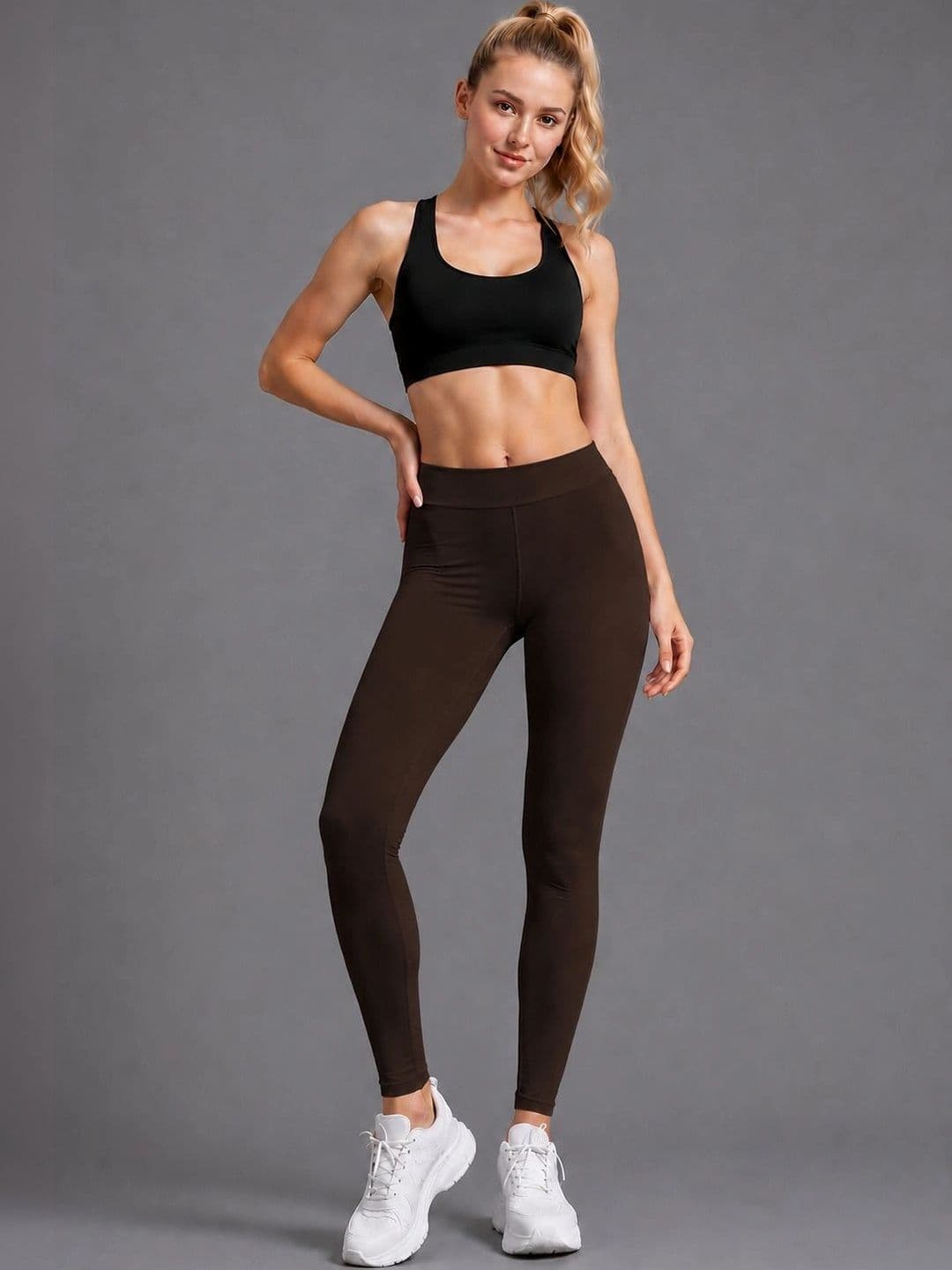 DIAZ DIAZ High Rise Ankle Length Gym Tights