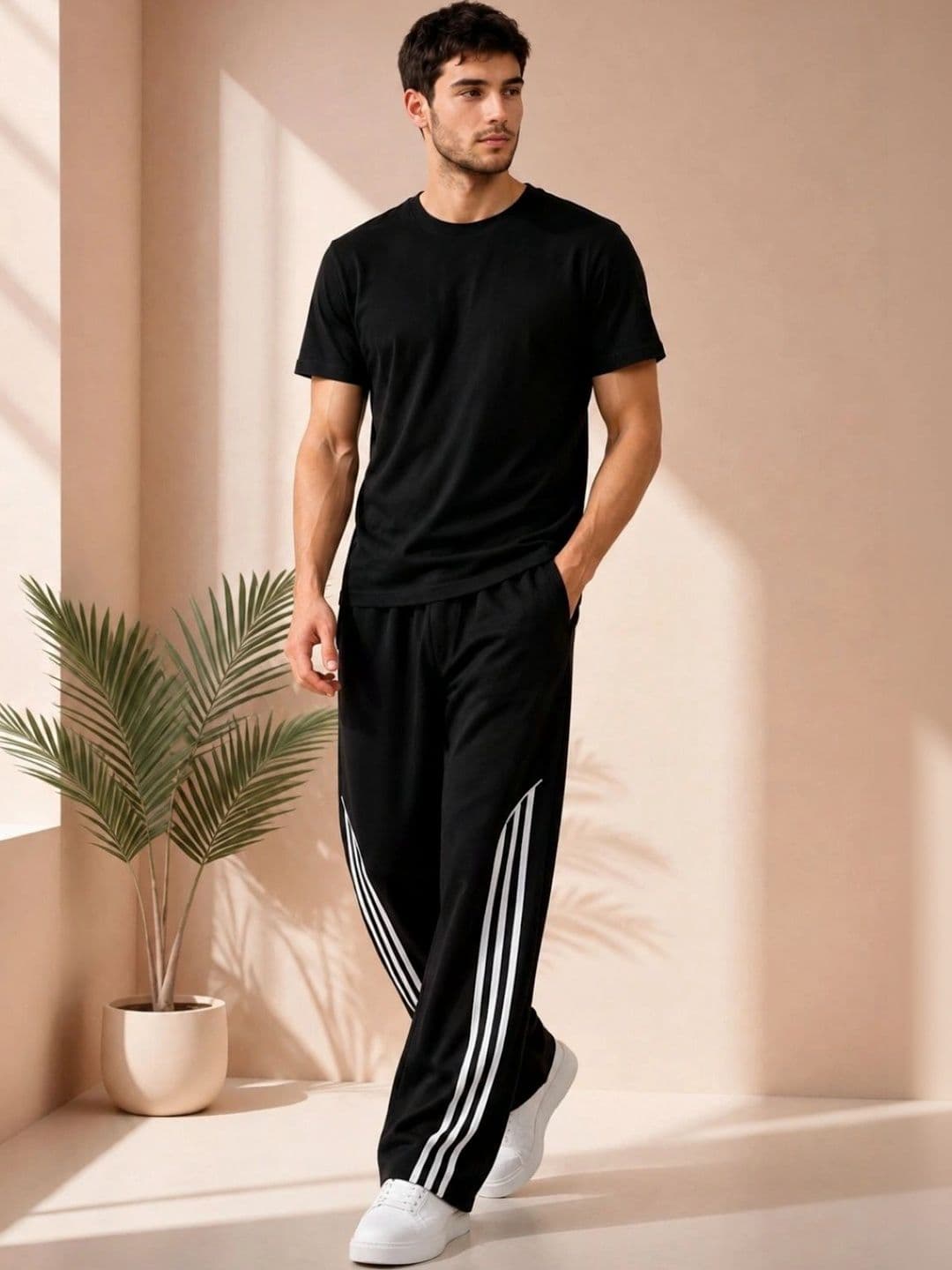 SZN SZN Men Classic Regular Fit Mid-Rise with Side Stripe Stretchable Jeans