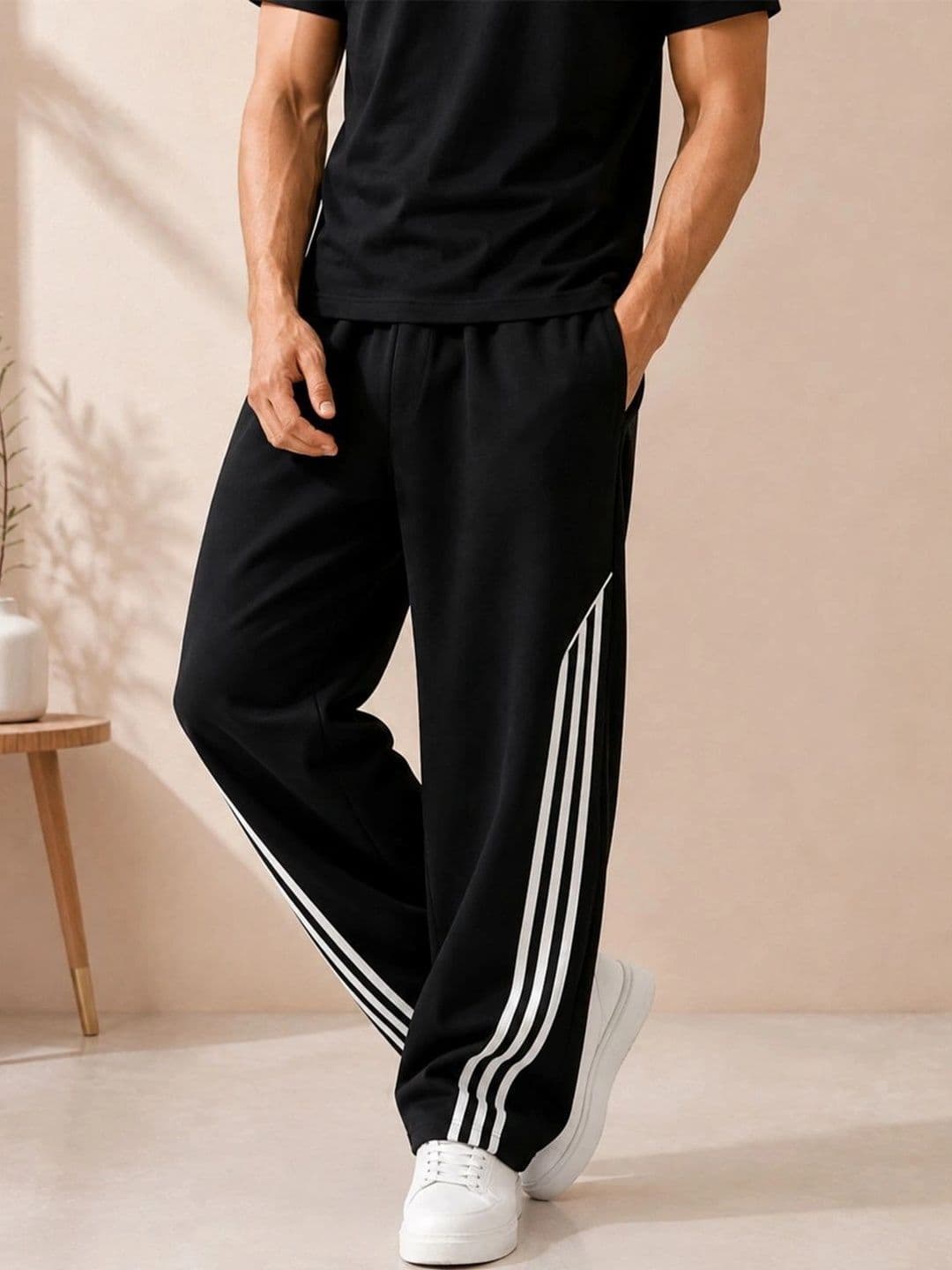 MaverIQ MaverIQ Men Classic Regular Fit Mid-Rise with Side Stripe Stretchable Jeans
