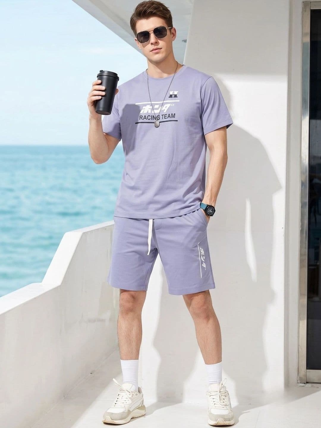 Printed Co-Ords WEET Cotton Printed T-shirt with Shorts
