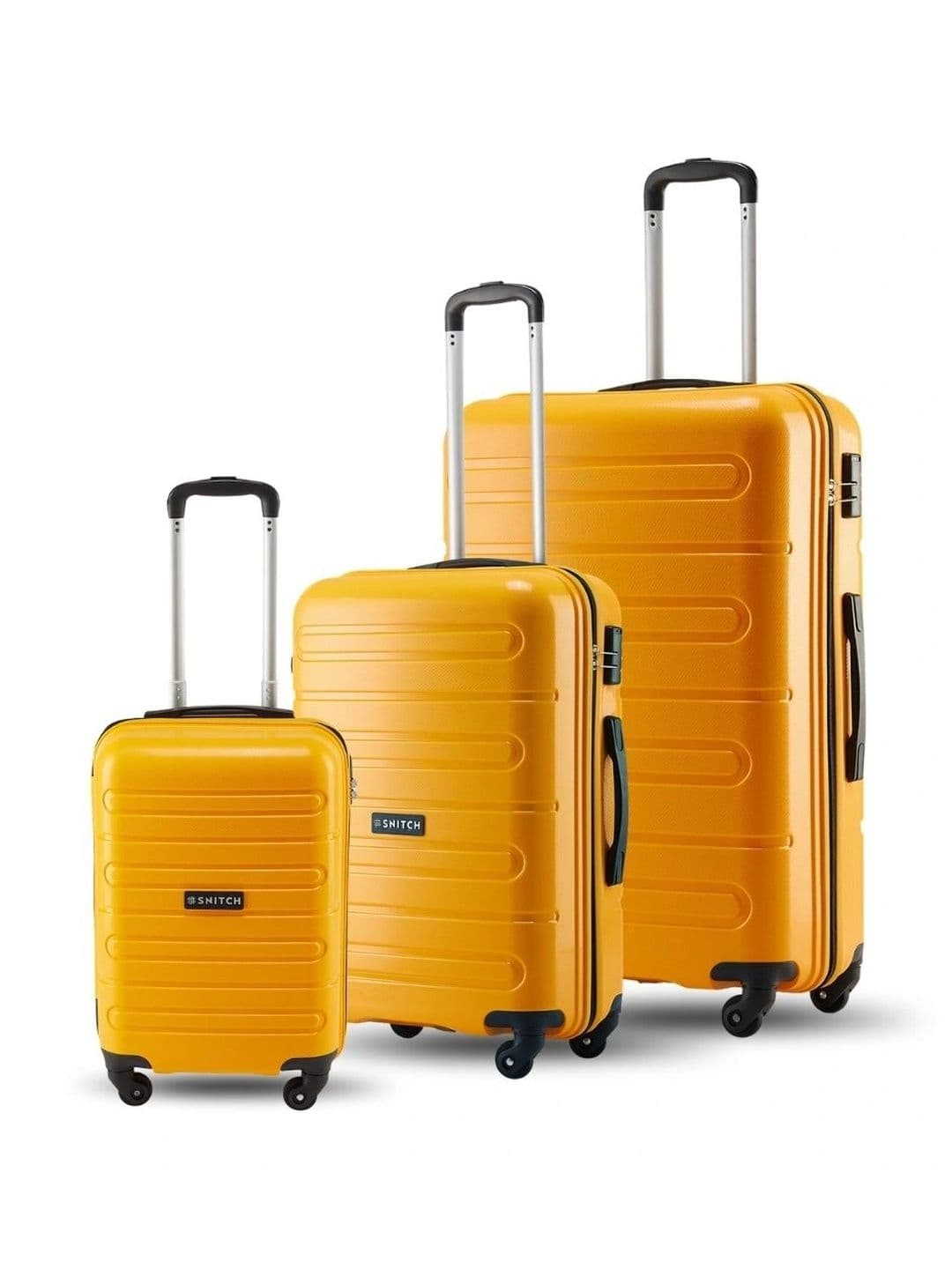Snitch Snitch Set of 3 Hard Sided Cabin, Medium & Large Trolley Bag